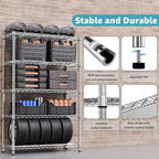 M MZG 1750 LBS Storage Shelves 5-Tier Utility Shelving Unit Steel Organizer Wire Rack for Home,Kitchen,Office,Garage, Capacity 17.7" D x 47.2" W x