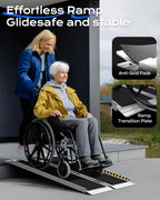 Portable Wheelchair Ramps 3FT for Home Steps, Non-Skid, Aluminum