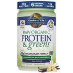 Garden of Life Raw Organic Protein & Greens Powder, Vanilla, 20 Servings