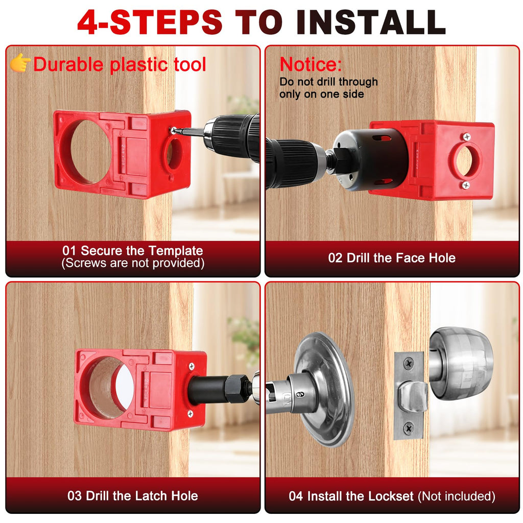 Door Hinge Jig, Door Hinge Template Kit for Router, Door Lock, Latch Kit