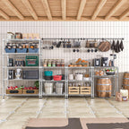 M MZG 1750 LBS Storage Shelves 5-Tier Utility Shelving Unit Steel Organizer Wire Rack for Home,Kitchen,Office,Garage, Capacity 17.7" D x 47.2" W x