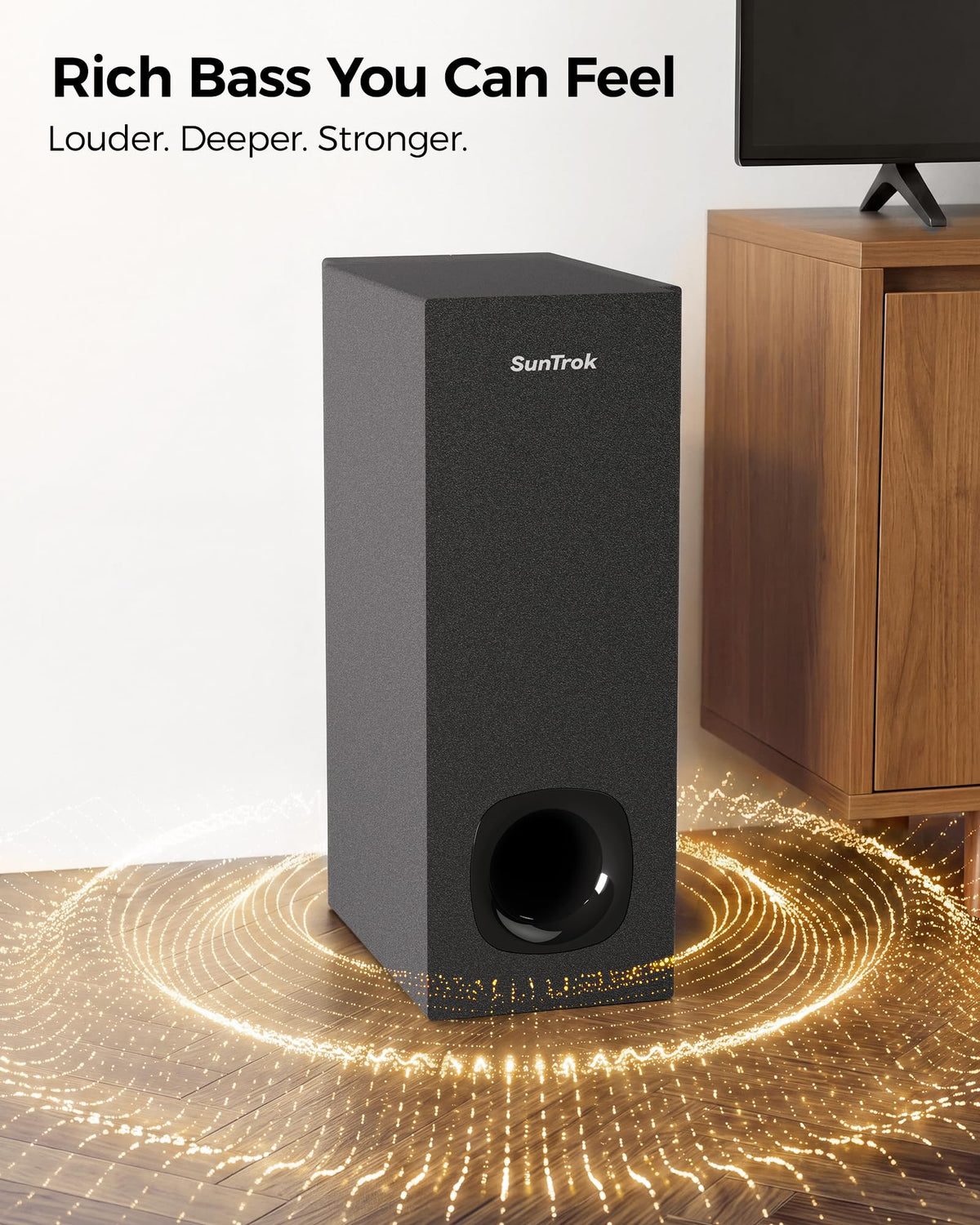 Karaoke Soundbar with Subwoofer for TV and 2 Wireless Microphones