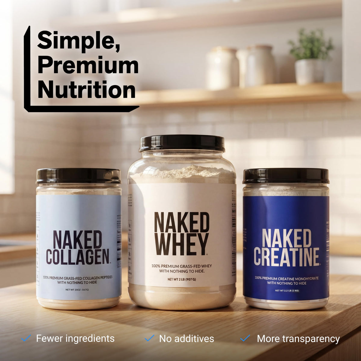 NAKED Collagen Advanced - Peptides Protein Powder, Hyaluronic Acid, Vitamin C, Pasture-Raised, Grass-Fed Hydrolyzed Collagen Supplement, Paleo