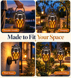 2 Pack Bluetooth Speakers Outdoor, Flame Effect Light, Gifts for Men Women