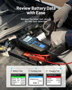 TOPDON BT200 Car Battery Tester, 12V/24V, 100-2000 CCA Load Tester