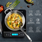 Duxtop Portable Induction Cooktop, Countertop Burner 1800W Silver 9600LS