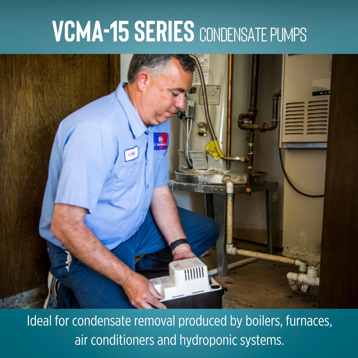 Little Giant VCMA-15ULST 115 Volt, 65 GPH, 1/50 HP Automatic Condensate Removal Pump for HVAC/Refrigeration Systems/Dehumidifiers with Overflow