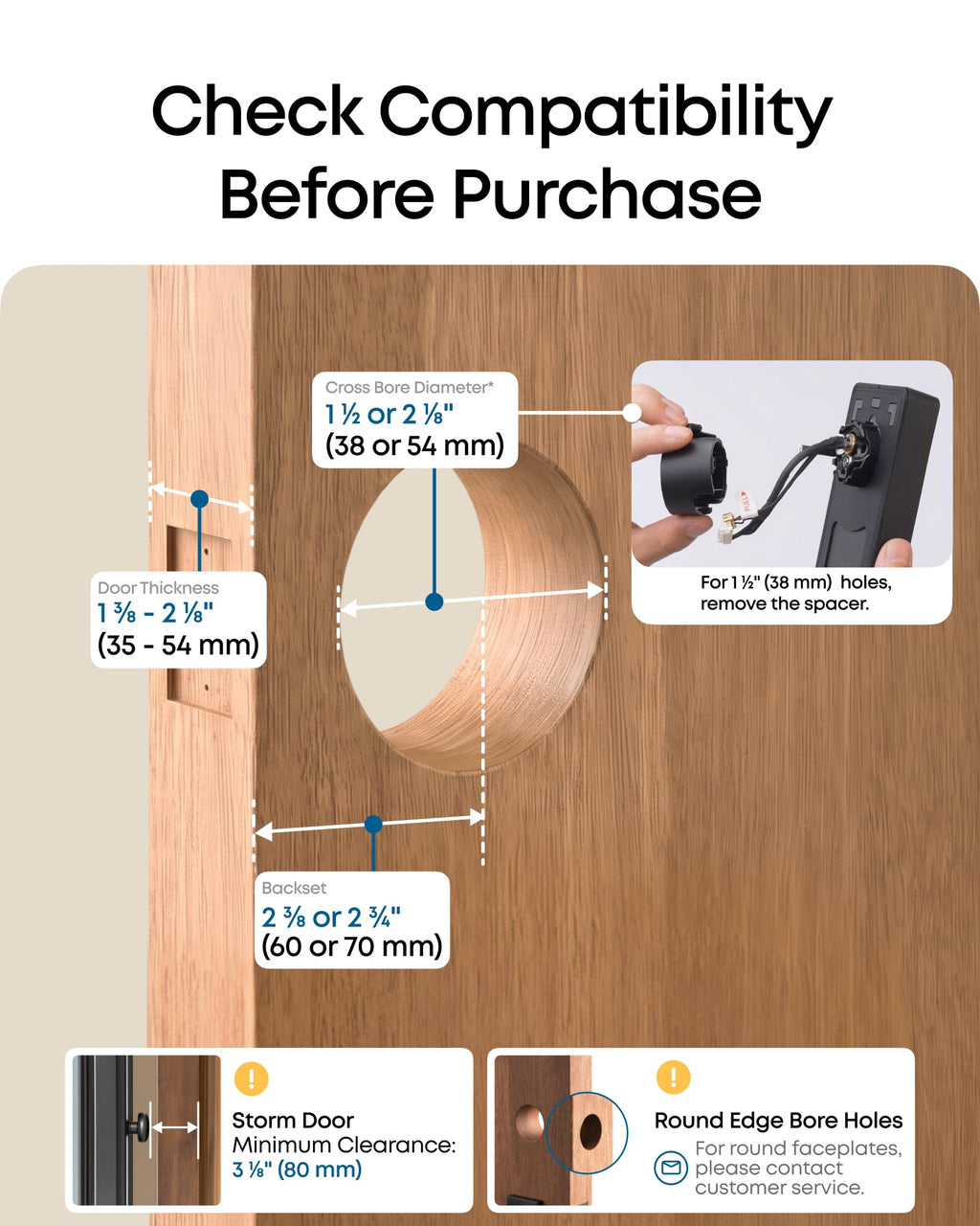 eufy Security Smart Lock C33, Keypad Door Lock with Handle, Built-in Wi-Fi