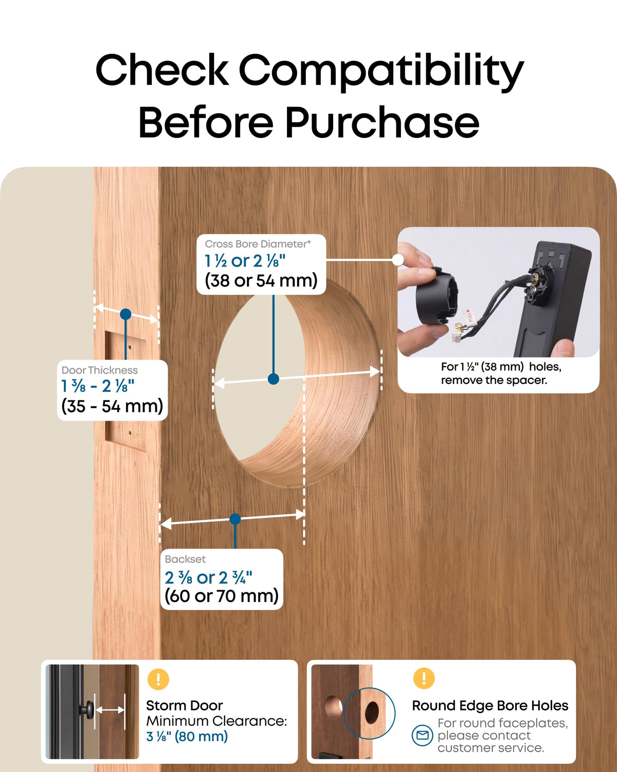 eufy Security Smart Lock C33, Keypad Door Lock with Handle, Built-in Wi-Fi