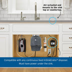 InSinkErator Garbage Disposal Air Switch Kit, Dual Outlet Sink Top Switch Button for All InSinkErator Food Waste Disposer Models, Satin Nickel STS