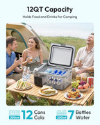 EUHOMY 12QT 12 Volt Refrigerator, Portable Car Fridge with App Control