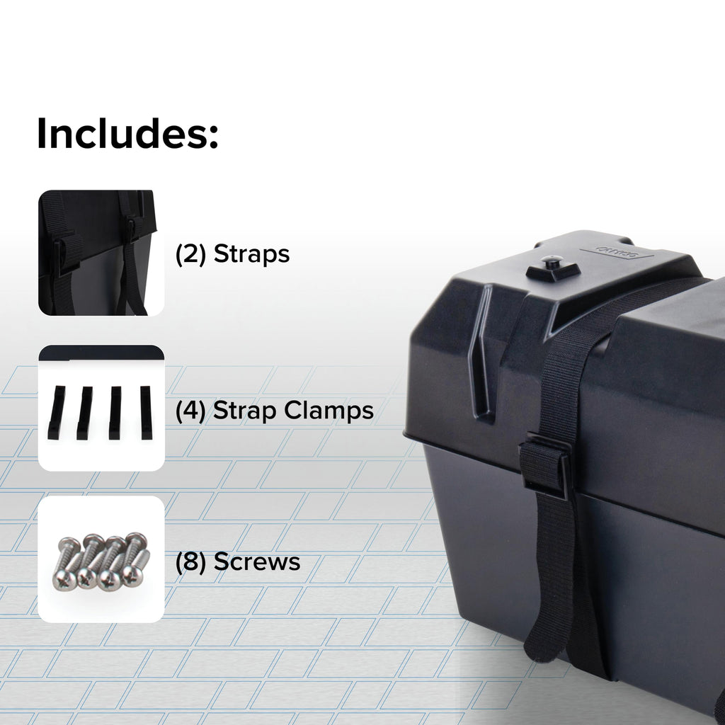 Camco Double Battery Box - Safely Store RV (& More) Batteries - USA Made