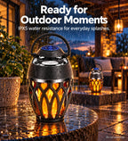 2 Pack Bluetooth Speakers Outdoor, Flame Effect Light, Gifts for Men Women