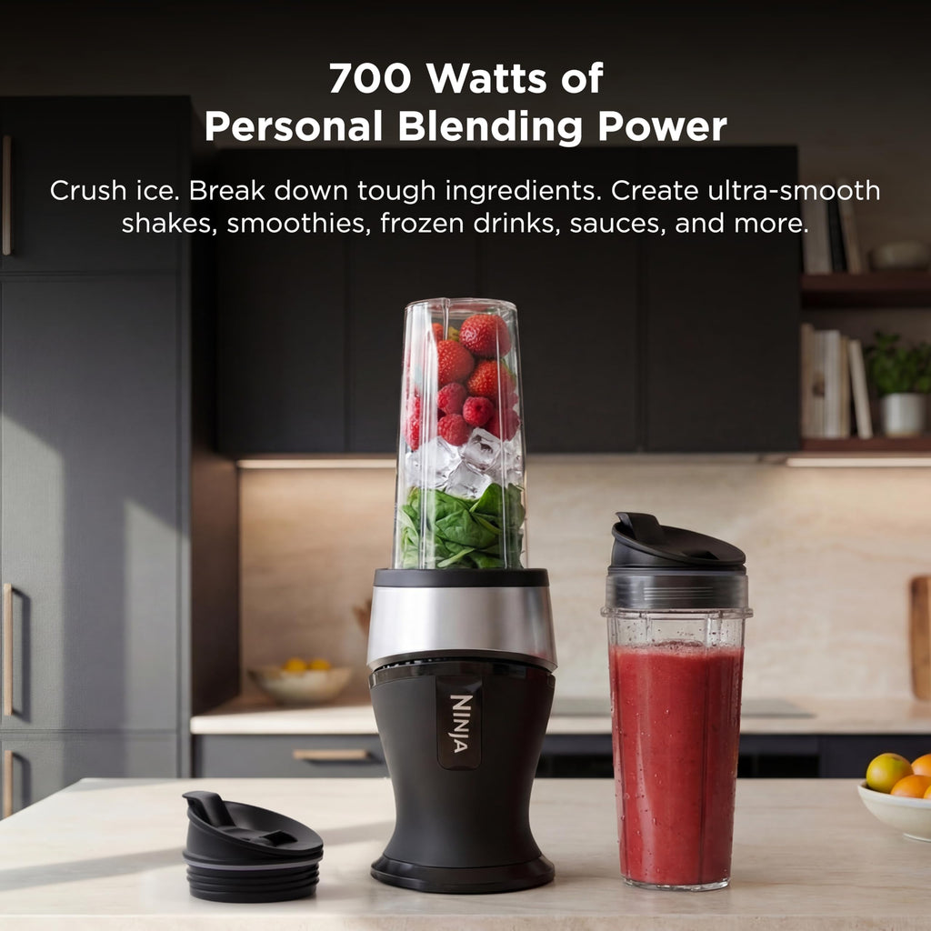 Ninja Fit Compact Personal Blender, 700W, (2) 16oz Cups, QB3001SS