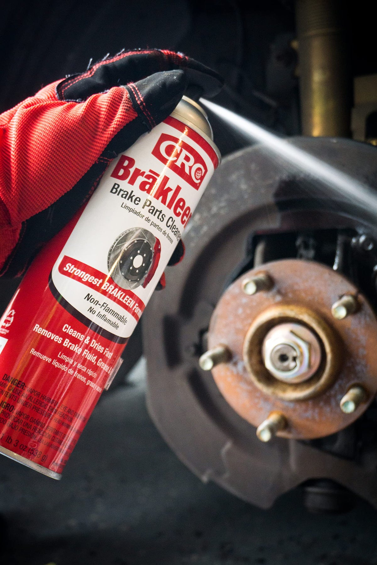 CRC Brakleen Brake Parts Cleaner Spray - Non-Flammable - 19 oz (12-Pack)