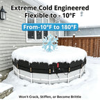 18ft Winter Pool Cover,Windproof Patented Ratchet&Heavy Duty Fabric