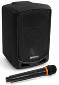 Pyle Portable Bluetooth PA Speaker System - Indoor Outdoor Karaoke Sound System w/Wireless Mic, Audio Recording, Rechargeable Battery, USB/SD Reader