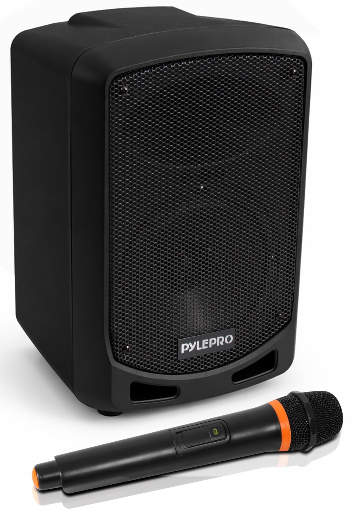 Pyle Portable Bluetooth PA Speaker System - Indoor Outdoor Karaoke Sound System w/Wireless Mic, Audio Recording, Rechargeable Battery, USB/SD Reader