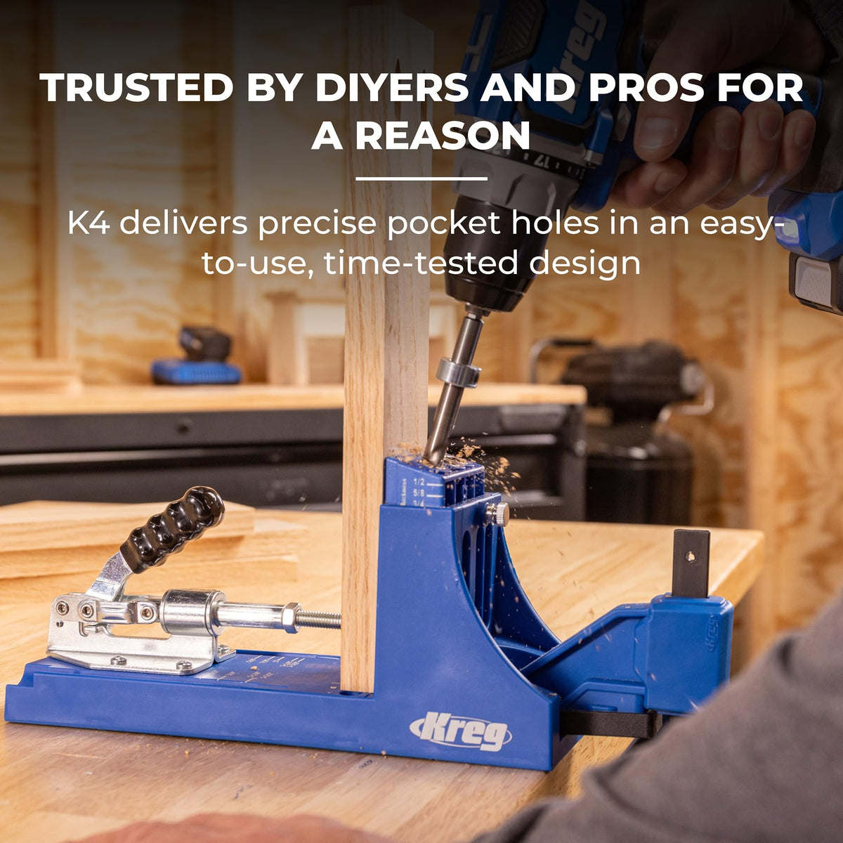 Kreg Pocket Hole Jig K4, Woodworking Jig, Durable & Convenient