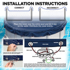 21 ft Round Winter Pool Cover for Above Ground Pools, Navy Blue, Resistant