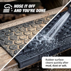 Rubber Stair Treads Outdoor 30" x 10" 6-Pack - Heavy-Duty Non-Slip Rubber