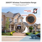 1/2 Mile Solar Wireless Driveway Alarm, 1 Receiver & 1 Sensor