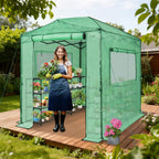 EAGLE PEAK 8x6 Easy Setup Pop Up Greenhouse, Clear/Green