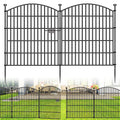 10 Panel No Dig Decorative Garden Fence with Gate 32"H x 23.6'L Dog Barrier