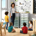 Rolling Cart with Drawers,Craft Organizers and Storage, Green