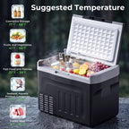 Stainless Lid 12V Car Refrigerator, 32QT Electric Cooler, Plug in Cooler