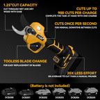 Brushless Electric Pruning Shears for DeWalt 20V Battery, Portable Cordless Pruning Shears with LCD Display＆SK5 Blades, Adjustable Cutting Diameter