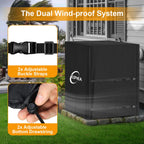 Heavy Duty Air Conditioner Cover for Outside Units, Windproof, Anti-UV, Tear & Fade Resistant AC Cover for Winter (30" W x 30" D x 32" H)