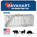 Havahart 1085 Large 1-Door Easy Set Humane Live Animal Trap for Armadillos, Cats, Groundhogs, Muskrats, Opossums, Raccoons, Skunks - Havahart Live