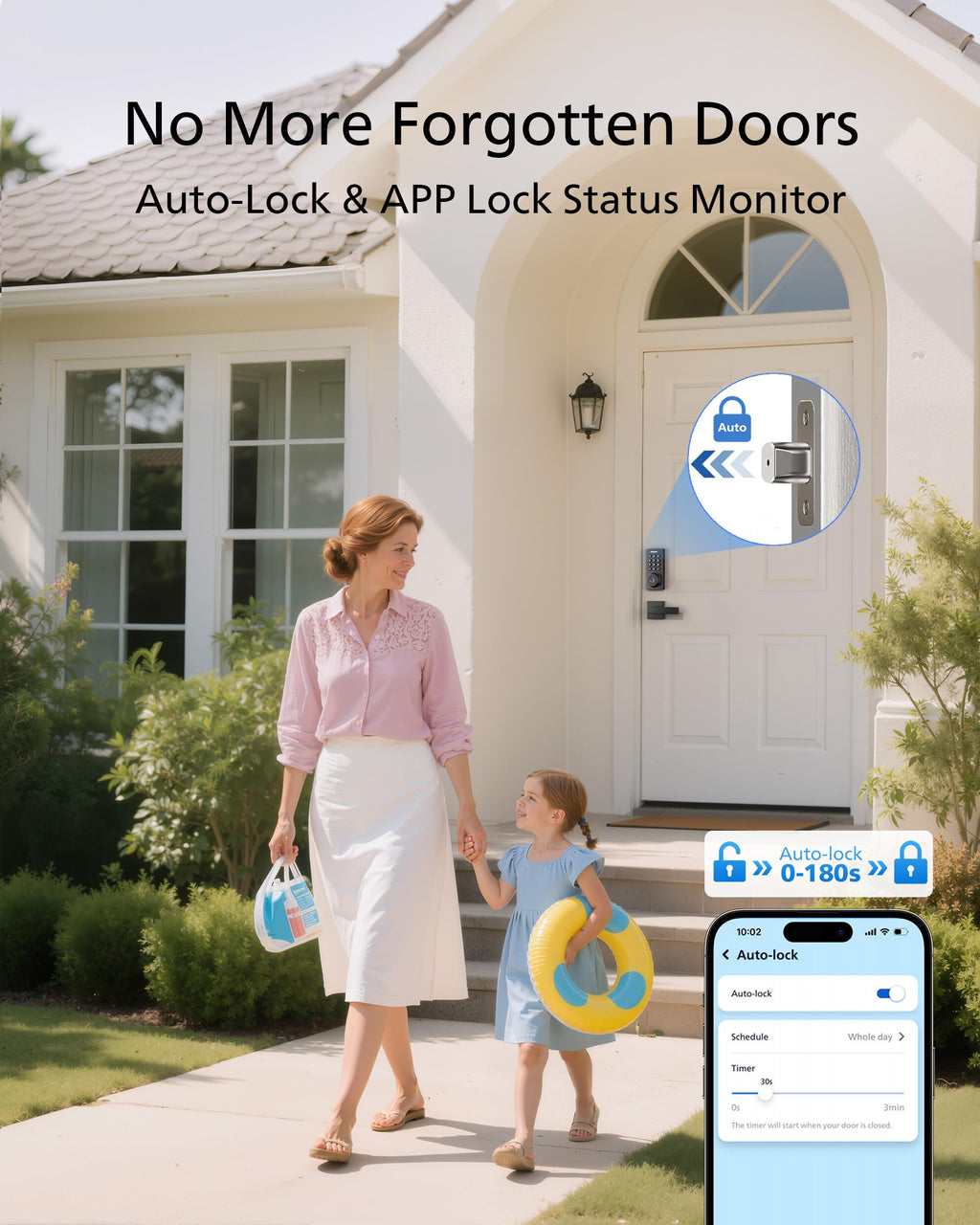 Philips WiFi Keypad Deadbolt with Handle, Built-in WiFi, APP Remote Control