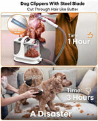 oneisall Dog Grooming Vacuum Kits with Pet Clipper