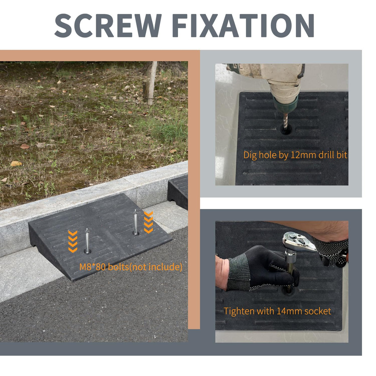 Curb Ramps for Wheelchairs 3.9 in Rise 2 Pack
