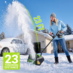 20V Cordless Electric Snow Shovel, 13-Inch, 2×4.0Ah Batteries & Charger