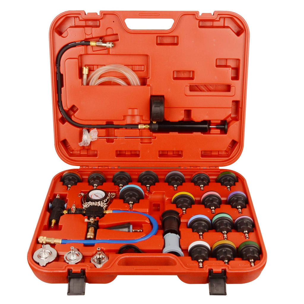 DAYUAN 28Pcs Universal Radiator Pressure Tester Kit Coolant Pressure Tester