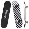 WhiteFang Skateboards for Beginners, Complete Skateboard 31 x 7.88, 7 Layer Canadian Maple Double Kick Concave Standard and Tricks Skateboards for