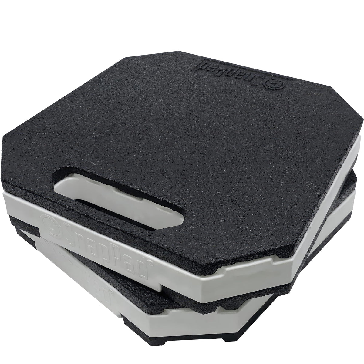 StakPad RV Leveling Blocks – Precise Fit for Class A, B & C Motorhomes, Fifth Wheels, Travel Trailers & More – 12x12” – Bigger Surface Area, More