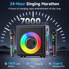 Karaoke Machine for Adults with 3 Wireless Microphones, 300W PA System