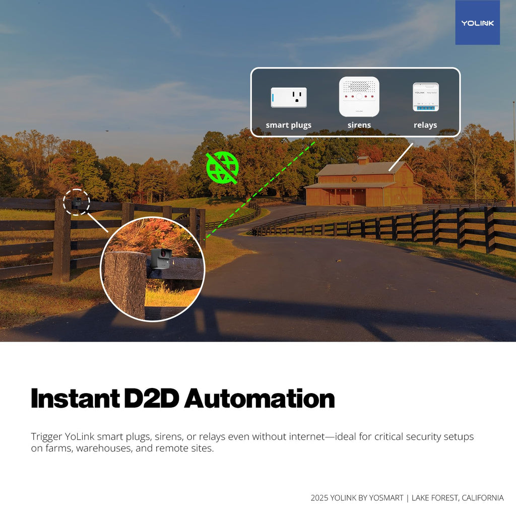 YoLink Outdoor Motion Sensor for Driveway Alerts Kit: 2-Pack + SpeakerHub