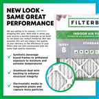 Filterbuy 20x25x4 Air Filter MERV 8 Dust & Allergy Defense (2-Pack)