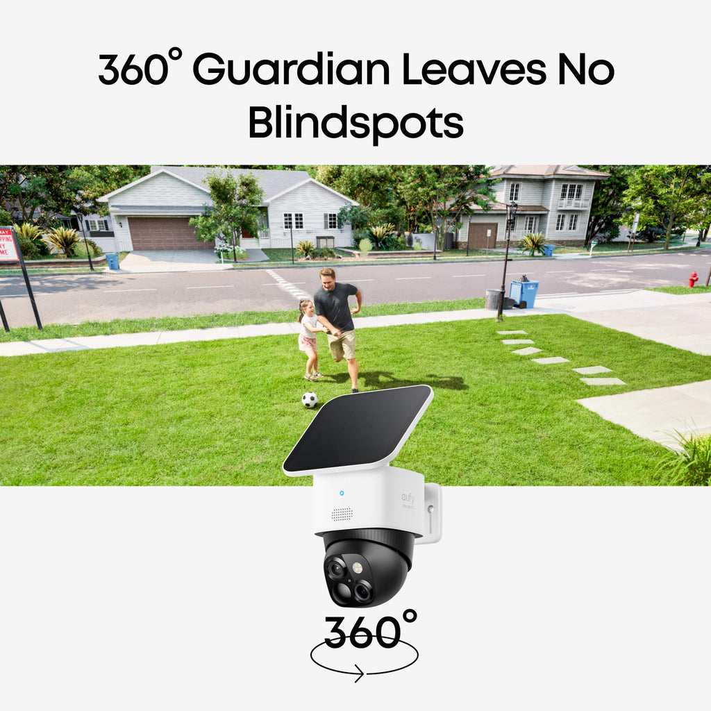 eufy Security SoloCam S340, 3K Dual-Lens Solar Security Camera