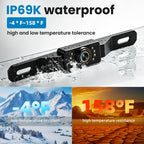 2K Backup Camera Kit, 7 Inch Monitor, Wired Zero-Lag, Night Vision