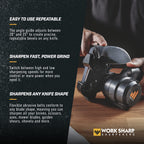 Work Sharp MK2 Electric Knife Sharpener & Replacement Belts – Adjustable 2-Speed Knife Sharpening System for Kitchen Knives, Pocket Knives, Scissors