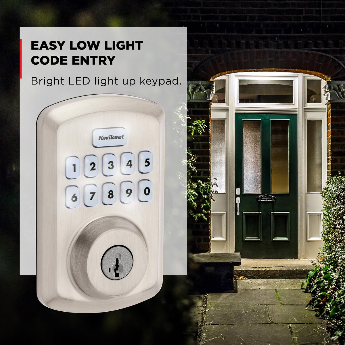 Kwikset Powerbolt 250 Transitional Keyless Entry Keypad Door Lock