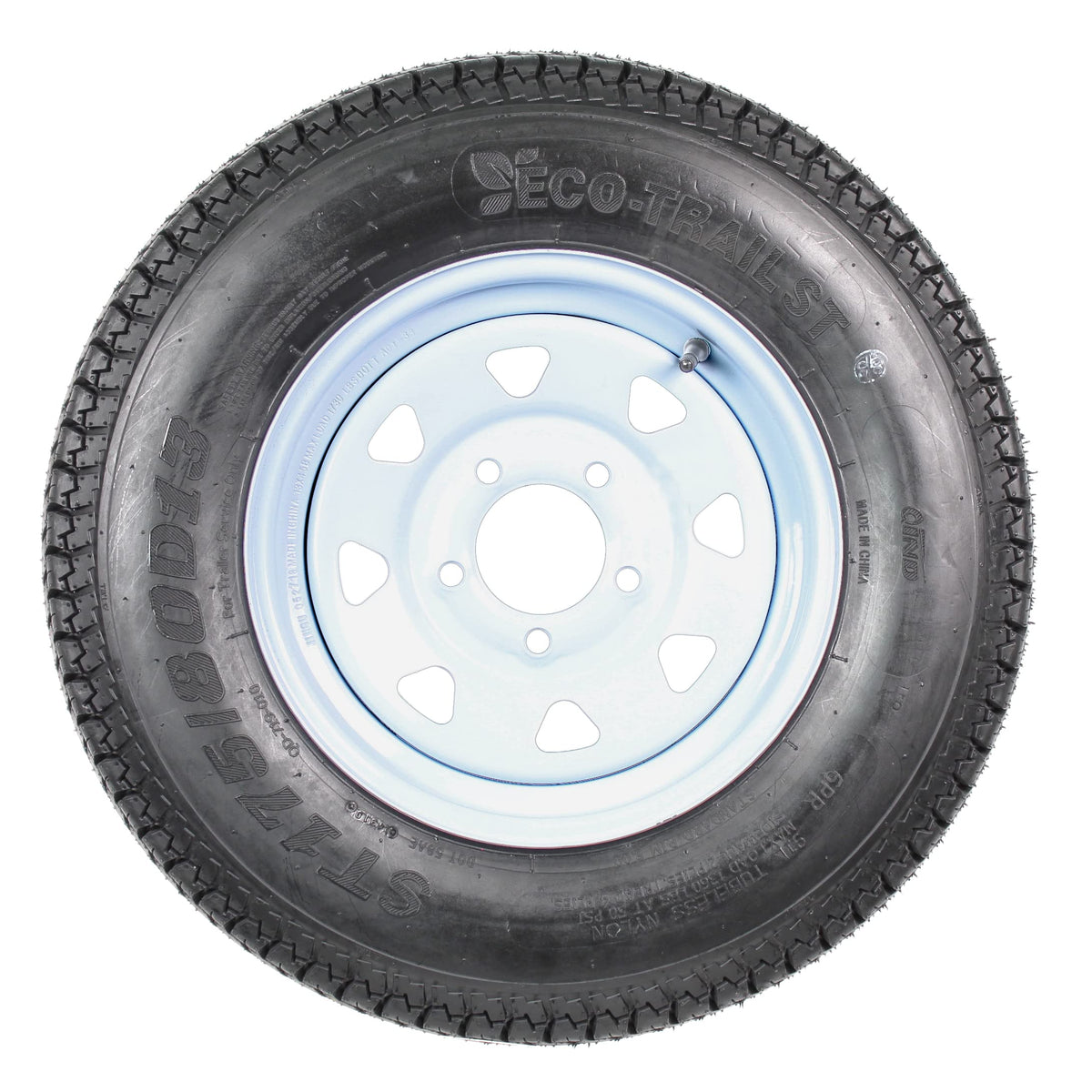 eCustomrim 2-Pack Trailer Tire Rim Assembly ST175/80D13 B78-13 5 Lug LRC