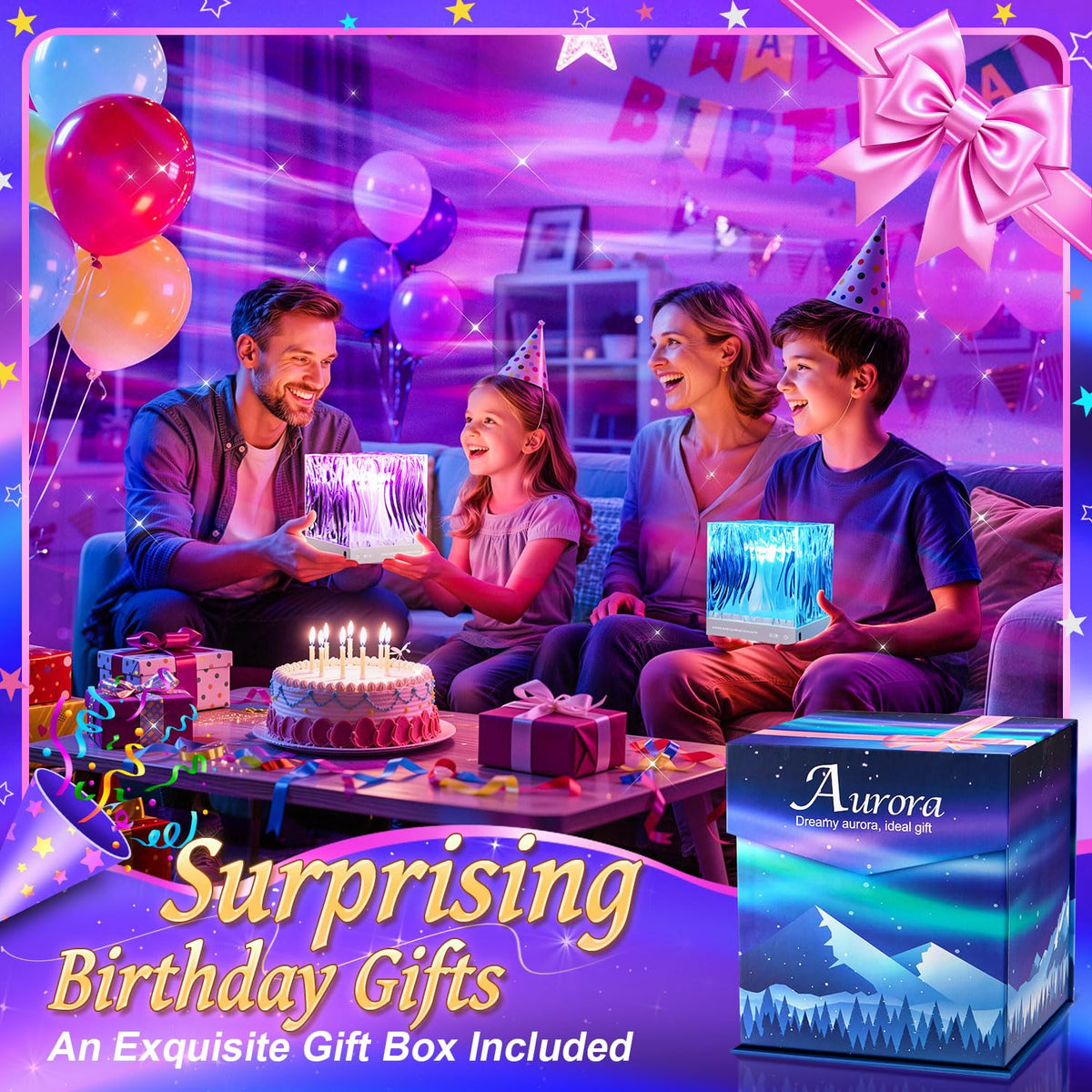 Teen Girl Gifts Trendy Stuff Galaxy Projector Night Light Projector, 18-Color Birthday Gifts for Women Christmas Gift for Men, 10 Brightness Ambient