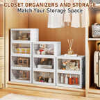 Wise Oannes Closet Organizers and storage with Wheels, 23QT White